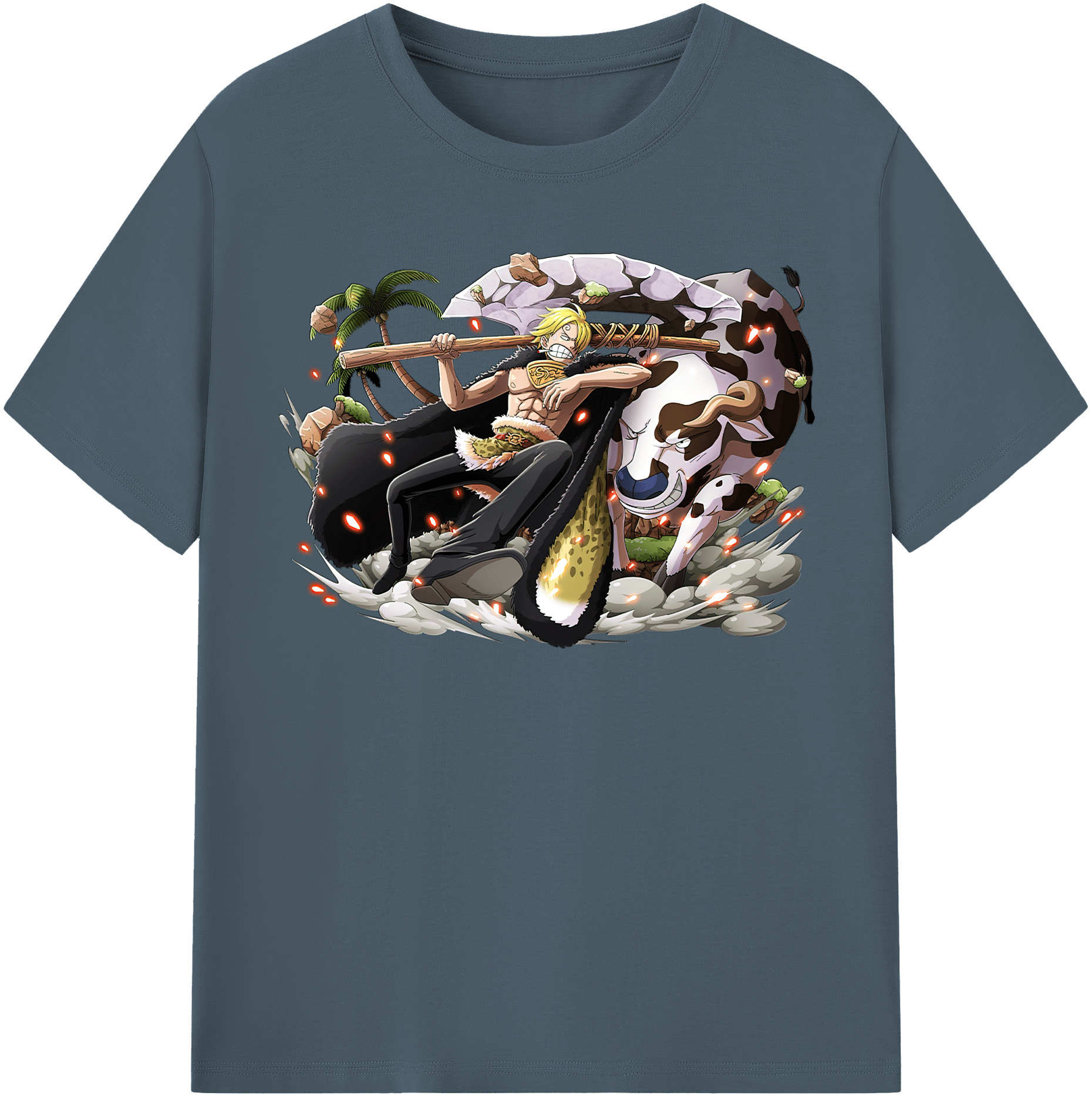 ワンピース サンジ ONE PIECE Sanji 綿100％半袖Tシャツ（フロントプリント）